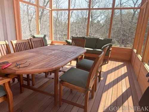 Teak Patio Dining Set, Deep Seating - customer photo