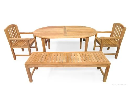 Teak Patio Picnic Set - Bristol Oval