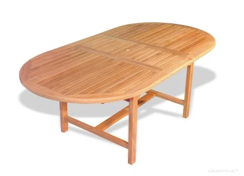 Teak Dining Table Oval Extension 102M - Jupiter Collection
