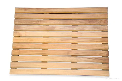 GOLDENTEAK Premium Teak Bath & Shower Mat - 25 x 18 - Non-Slip